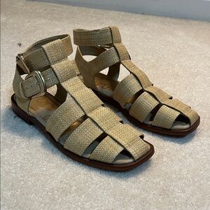 Sam Edelman Gold Textured Sandals